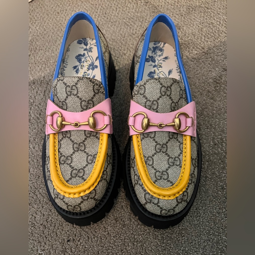 Gucci loafers women’s size 6 36 supreme monogram loafers shoes new